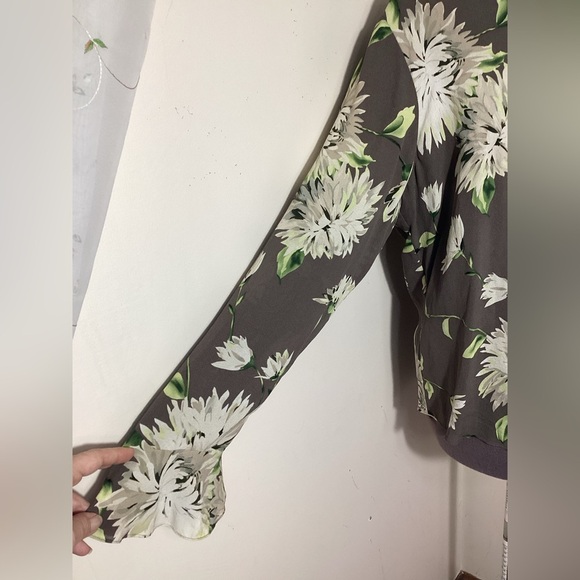 Floral Romantic Blouse Classy Office Elegant - Picture 10 of 16